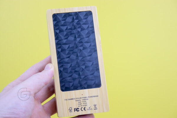 PB Custom Bamboo Solar Panel Power Bank-3