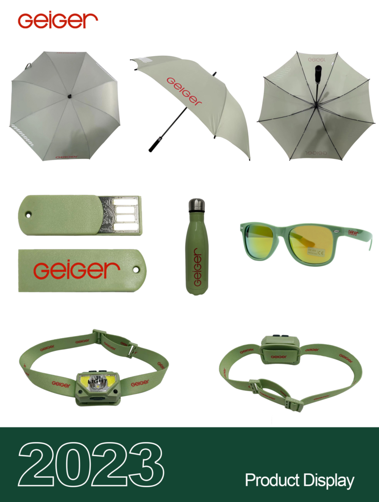 Geiger promotional product showcase